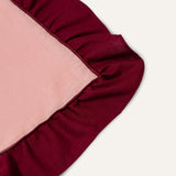 Placemats set (2) ruffle cherry/roze