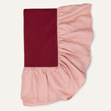 Tafelkleed ruffle cherry/roze