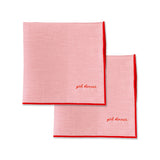 Pink placemats & napkins 6p
