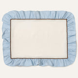 Placemats set (2) ruffle blauw