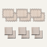 Beige 6-persoons set